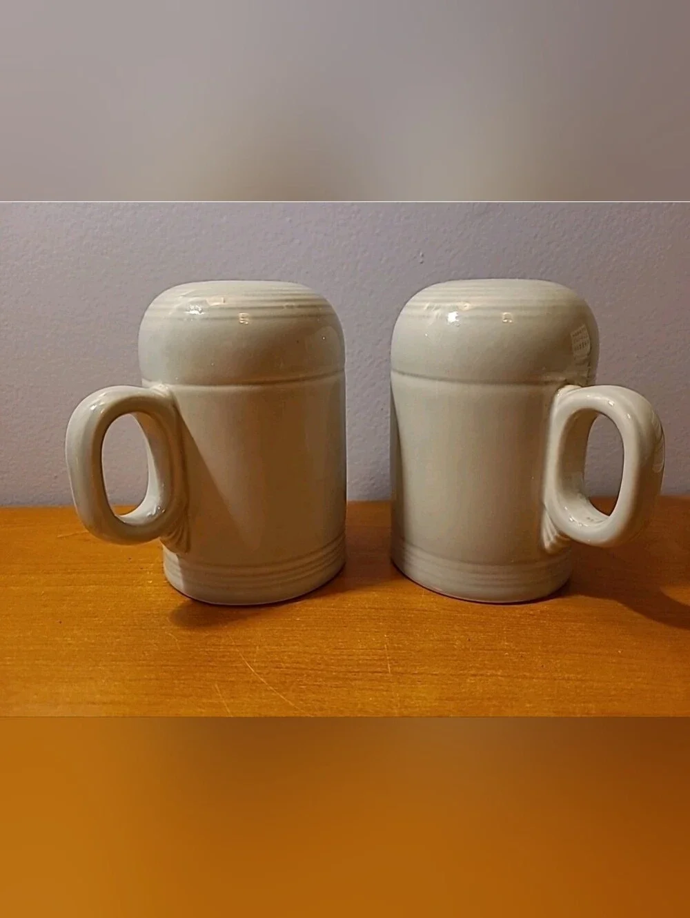 Genuine Fiesta Ceramic Salt and Pepper Shakers - Set of 2